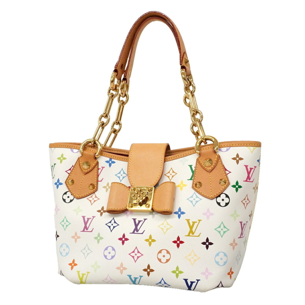 Louis Vuitton Monogram Multicolor Annie MM Tote Bag M40307 Blanc Women's P358...
